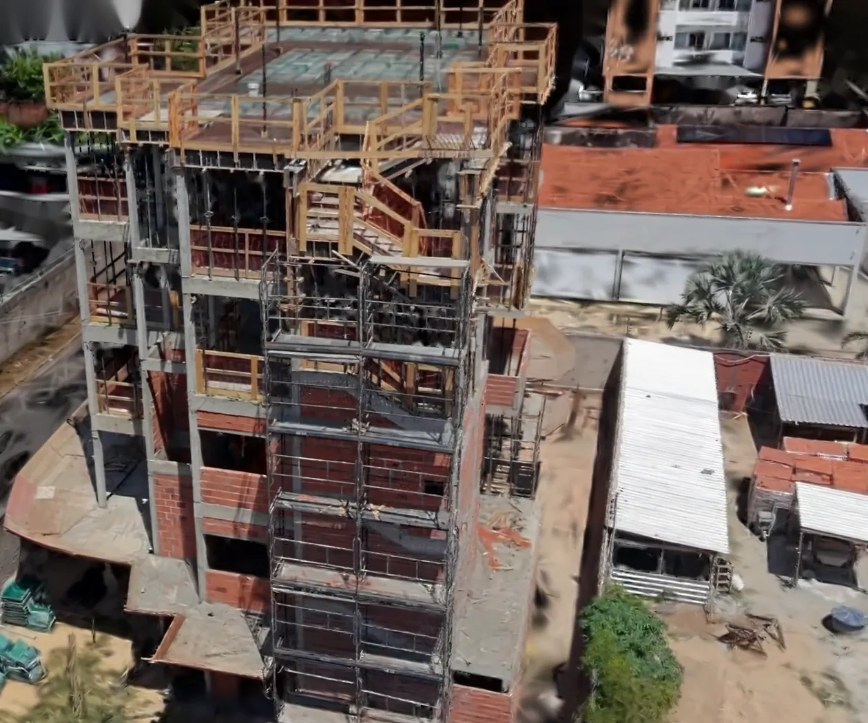 Edificação reconstruída em 3D a partir de fotos de drone